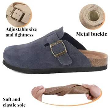 ZHILETAO Suede Clogs - Slip On Comfort Footwear