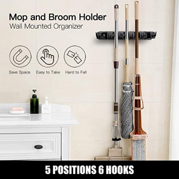 IMILLET Mop and Broom Holder - Durable Storage Solution