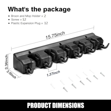 IMILLET Mop and Broom Holder - Durable Storage Solution