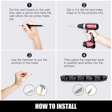 IMILLET Mop and Broom Holder - Durable Storage Solution