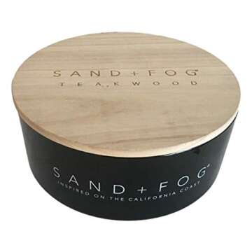 Sand + Fog Teakwood Scented Candle, 7 Wicks, 36 Oz