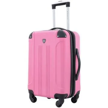 Travelers Club Chicago Hardside Spinner Luggage Hot Pink 20"