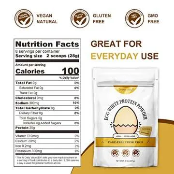 Orgnisulmte Egg White Protein Powder 8 Oz - Pure, Healthy, and Versatile