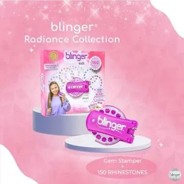 Blinger Ultimate Set, Glam Collection, Comes with Glam Styling Tool & 225 Gems - Load, Click, Bling! Hair, Fashion, Anything! (Amazon Exclusive)