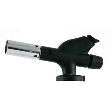 Chef Master Butane Torch Lighter Combo with 4 Fuel Canisters