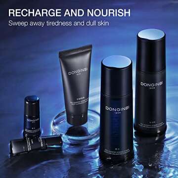 Donginbi Korean Skin Care Set for Men - Red Ginseng Facial Skincare Routine Kit - Homme Power Toner,...