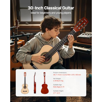 VEVOR Acoustic Guitar for Kids 30 Inch Beginner Starter Kit