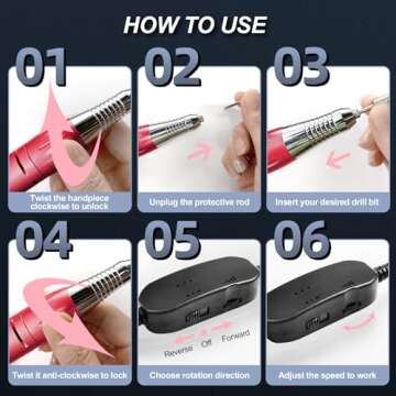 KUIIYER Electric Nail Drill Machine 30000RPM