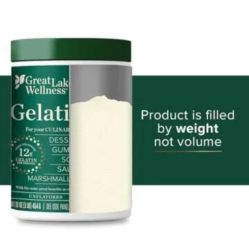 Great Lakes Beef Gelatin Powder - Unflavored for Health & Cooking