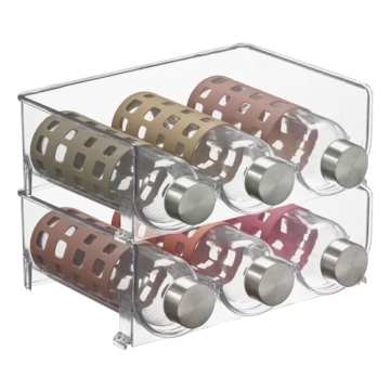 mDesign Stackable 3-Bottle Wine Rack Fridge Organizer