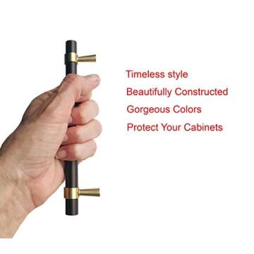 Elegant Oil Rubbed Bronze & Gold Cabinet Pulls for Home