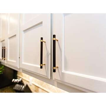 Elegant Oil Rubbed Bronze & Gold Cabinet Pulls for Home