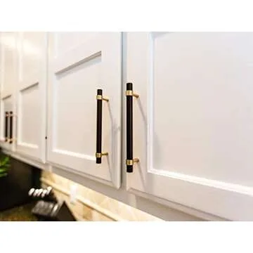 Elegant Oil Rubbed Bronze & Gold Cabinet Pulls for Home