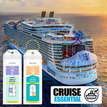 Cruise Luggage Tags for Royal Caribbean Ships and Celebrity, 6Pack Clear Tags Cruise Travel Essentials for 2024-2025