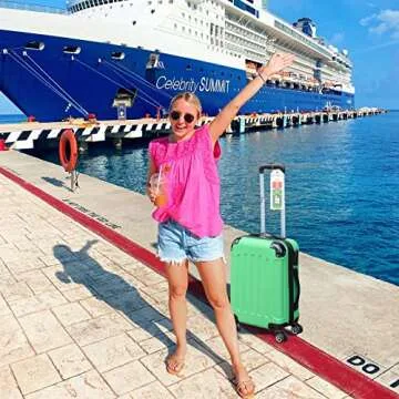 Cruise Luggage Tags for Royal Caribbean Ships and Celebrity, 6Pack Clear Tags Cruise Travel Essentials for 2024-2025