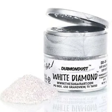White Diamond Edible Glitter for Drinks, Cocktails, Cake Decorating, Strawberries, Chocolates & More...