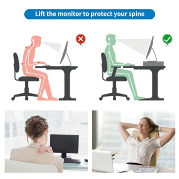 Gianotter Desk Monitor Stand with Drawer & Holders