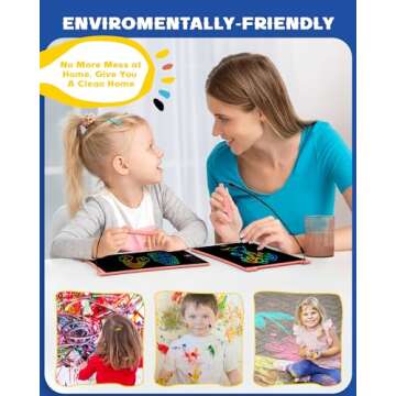 BravoKids LCD Writing Tablet for Kids - Portable Doodle Board