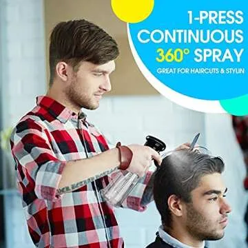 Hair Mister Spray Bottle, 6.8oz/200ml Sprayer Continuous Hair Water Ultra Fine Mister for Hair Styling, Plants, Cleaning, Misting & Skin Care