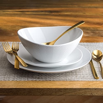 Euro Ceramica Essential White Dinnerware 16-Piece Set