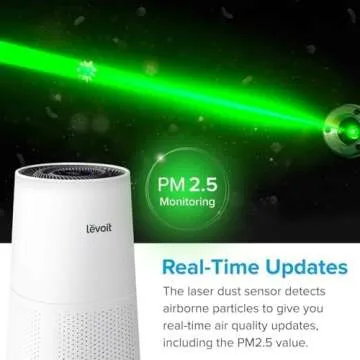 LEVOIT Air Purifiers for Home Large Room with Main Filter for Allergies, Cleaner for Pets, Smoke Mold, Pollen, Dust, Quiet Odor Eliminators for Bedroom, Smart Sensor, Auto Mode, LV-H134, White