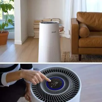 LEVOIT Air Purifiers for Home Large Room with Main Filter for Allergies, Cleaner for Pets, Smoke Mold, Pollen, Dust, Quiet Odor Eliminators for Bedroom, Smart Sensor, Auto Mode, LV-H134, White