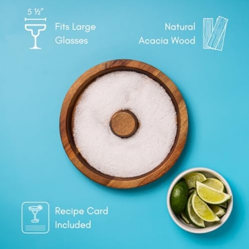 Cork & Mill Acacia Wood Margarita Rimmer for Cocktails