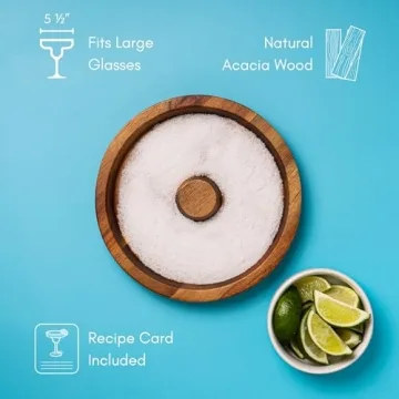 Cork & Mill Acacia Wood Margarita Rimmer for Cocktails