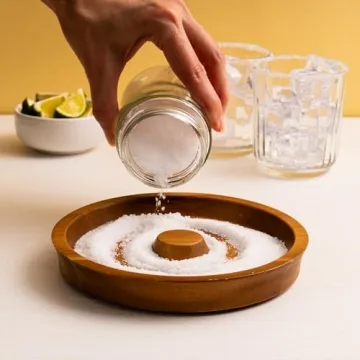 Cork & Mill Acacia Wood Margarita Rimmer for Cocktails