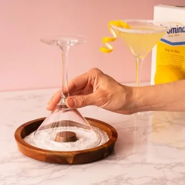 Cork & Mill Acacia Wood Margarita Rimmer for Cocktails