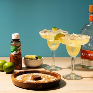 Cork & Mill Acacia Wood Margarita Rimmer for Cocktails