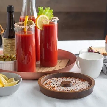 Cork & Mill Acacia Wood Margarita Rimmer for Cocktails