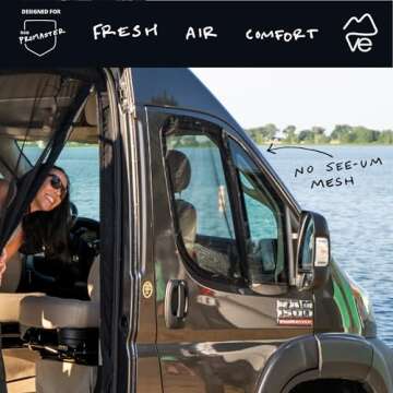 VanEssential Front Door Bug Screens (Pair) Designed for Ram Promaster Van