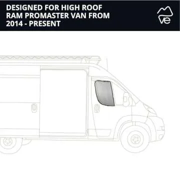 VanEssential Front Door Bug Screens (Pair) Designed for Ram Promaster Van