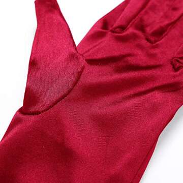 EORUBE Long Satin Opera Gloves for Vintage Style