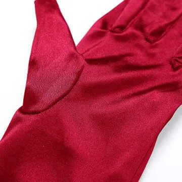 EORUBE Long Satin Opera Gloves for Vintage Style