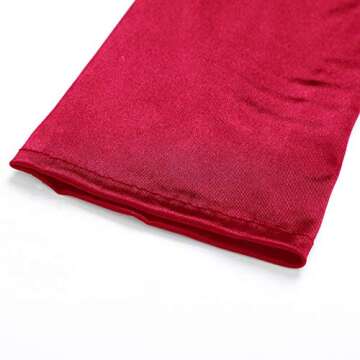 EORUBE Long Satin Opera Gloves for Vintage Style