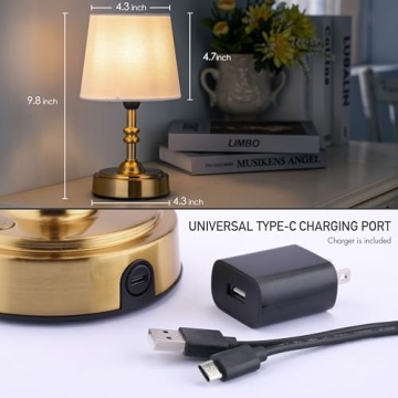 O’Bright Seraph Mini Cordless LED Table Lamp with Dimmer