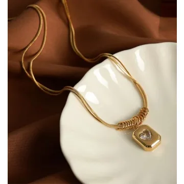 Elegant Niaspi Rectangle Pendant Necklace for Women