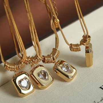 Elegant Niaspi Rectangle Pendant Necklace for Women