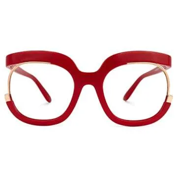 VOOGLAM Oversized Square Glasses Frame with Clear Lens for Women Fredia OX739865-08
