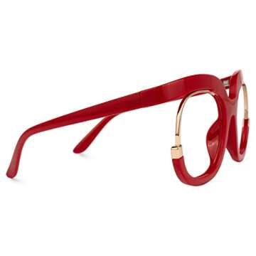 VOOGLAM Oversized Square Glasses Frame with Clear Lens for Women Fredia OX739865-08