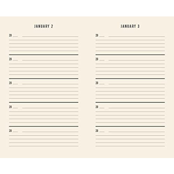Canvas One Line a Day: A Five-Year Memory Book (Yearly Memory Journal and Diary, Natural Canvas Cover)