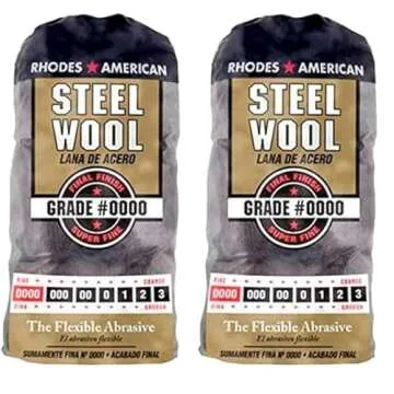 HOMAX Steel Wool Pad Pack of 12 - Perfect for Finishing & Buffing