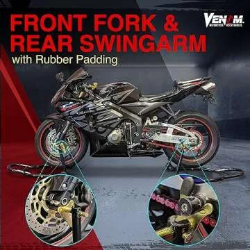 Venom Motorcycle Stand Lift - Front & Rear Combo for All Bikes