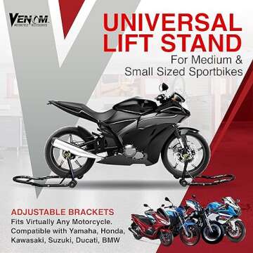 Venom Motorcycle Stand Lift - Front & Rear Combo for All Bikes