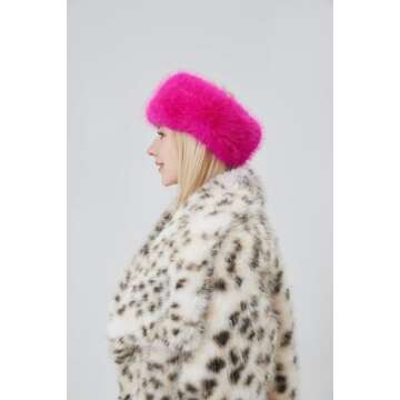 Tngan Women's Faux Fur Headband for Winter Style