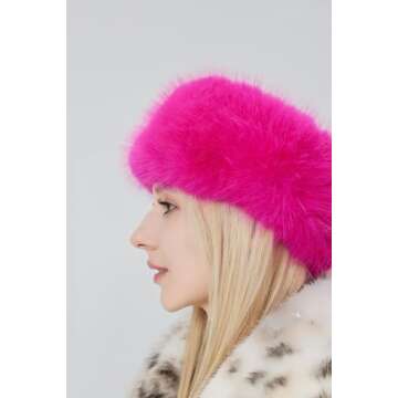 Tngan Women's Faux Fur Headband for Winter Style