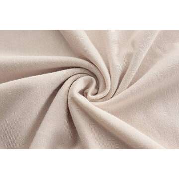 Kindcall Women’s Slim Fitted Mock Turtleneck Tops Long Sleeve Lightweight Base Layer Shirts (Beige1, X-Small)