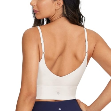 CRZ YOGA Longline Sports Bra for Women - Adjustable and Comfortable